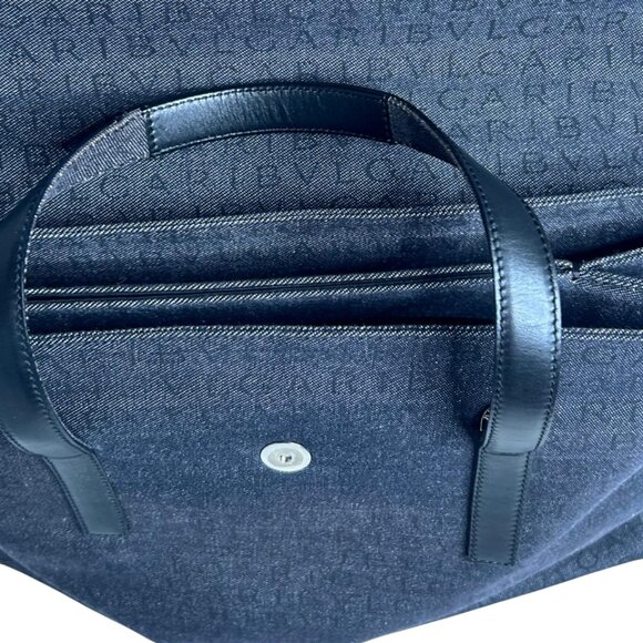💎✨Beautiful✨💎Authentic BVLGARI Logo Mania Canvas Leather Tote Bag - Picture 13 of 15